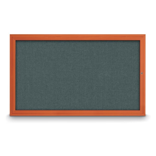 United Visual Products Hinge-less Radius Corkboard, 18"x24", Black Alum Frame/Surf UVEB1824R-BLACK-SURF - main